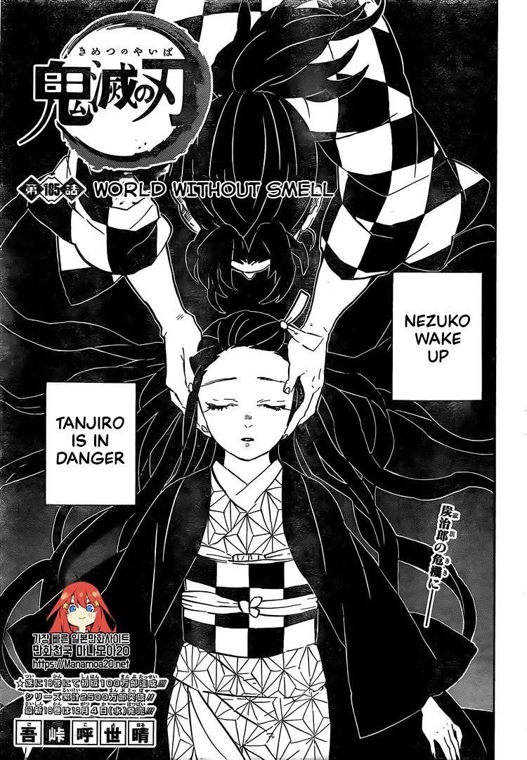 Kimetsu no Yaiba Chapter 185 page 1 - Chapter 185: A World Without Smell