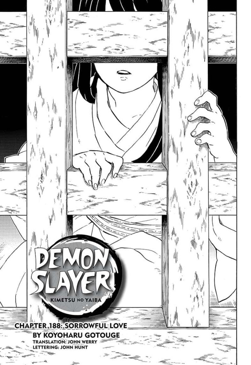 Kimetsu no Yaiba Chapter 188 page 1 - Chapter 188: Sorrowful Love