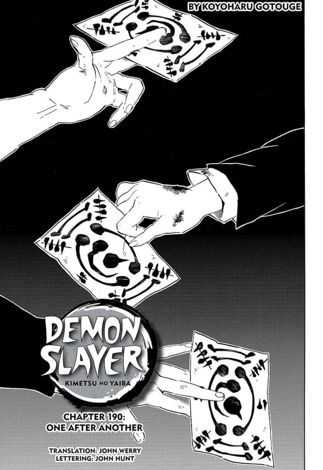 Kimetsu no Yaiba Chapter 190 page 1 - Chapter 190: One After Another