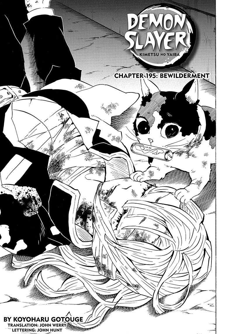 Kimetsu no Yaiba Chapter 195 page 1 - Chapter 195: Bewilderment