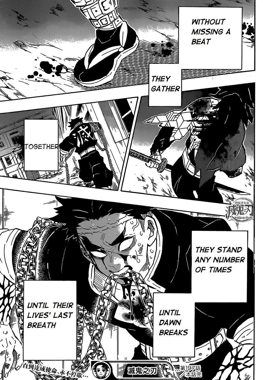 Kimetsu no Yaiba Chapter 197 page 17 - Chapter 197: Tenacity