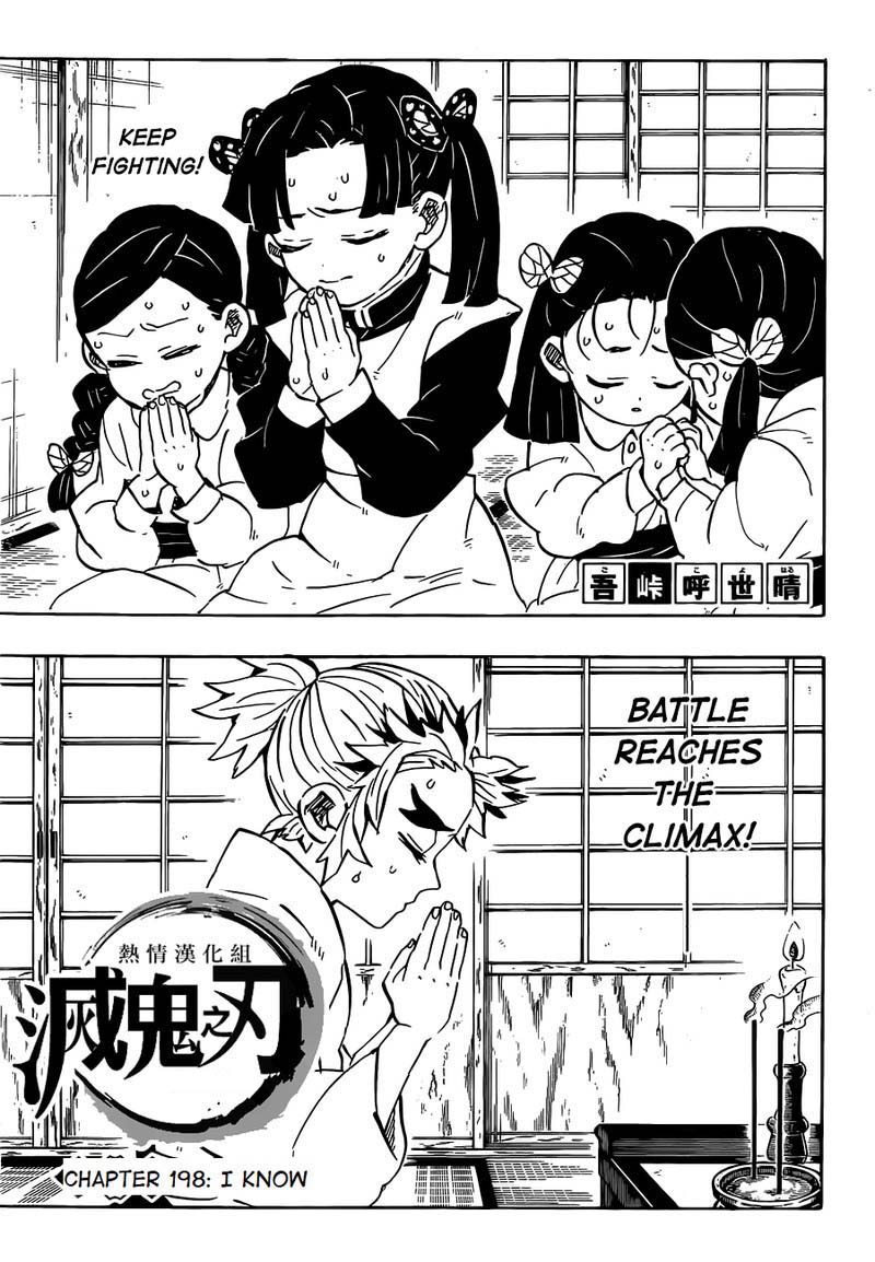Kimetsu no Yaiba Chapter 198 page 1 - Chapter 198: The Next Thing We Knew...