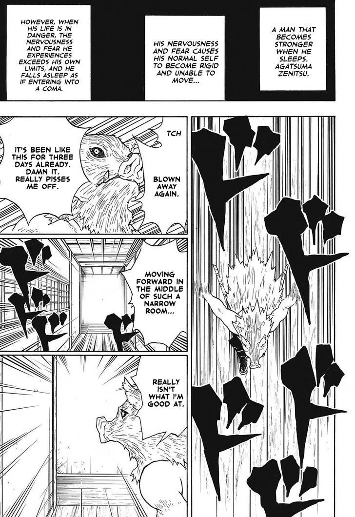 Kimetsu no Yaiba Chapter 23 page 13 - Chapter 23: The Boar Bares Its Fangs, Zenitsu Sleeps