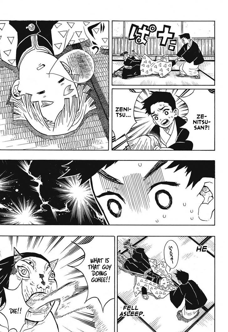 Kimetsu no Yaiba Chapter 23 page 5 - Chapter 23: The Boar Bares Its Fangs, Zenitsu Sleeps