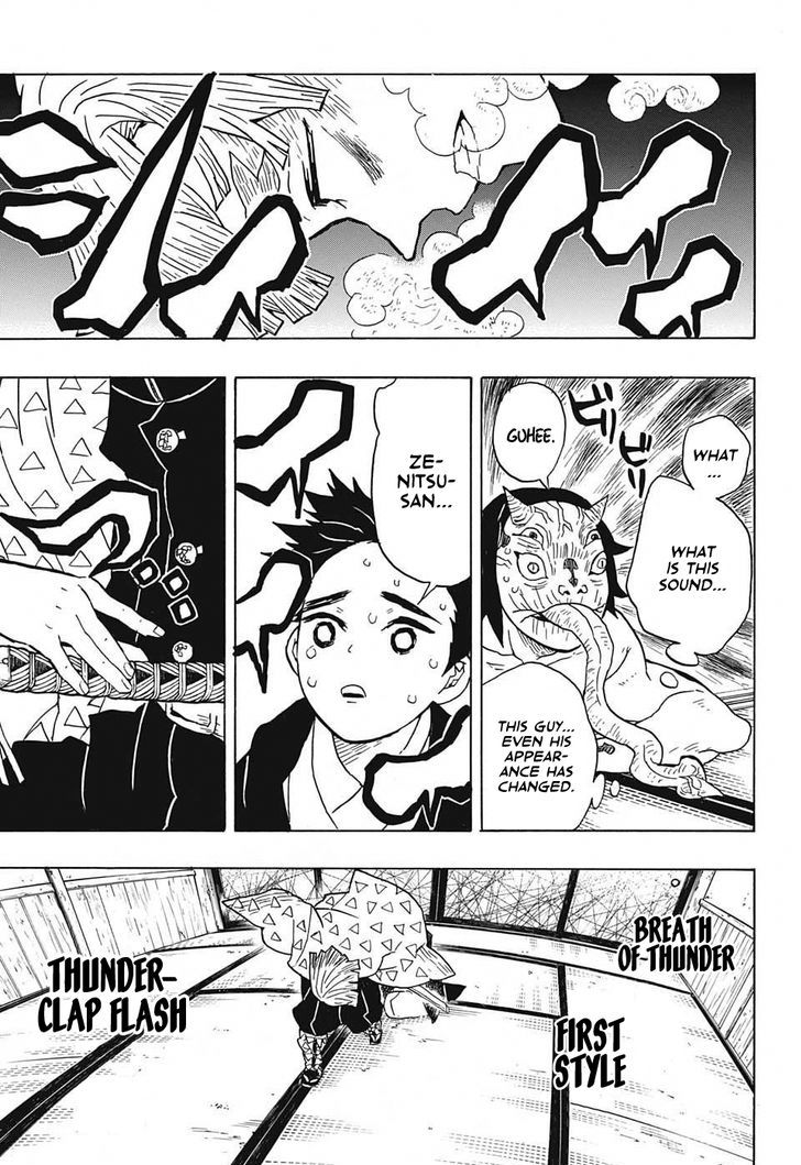 Kimetsu no Yaiba Chapter 23 page 9 - Chapter 23: The Boar Bares Its Fangs, Zenitsu Sleeps