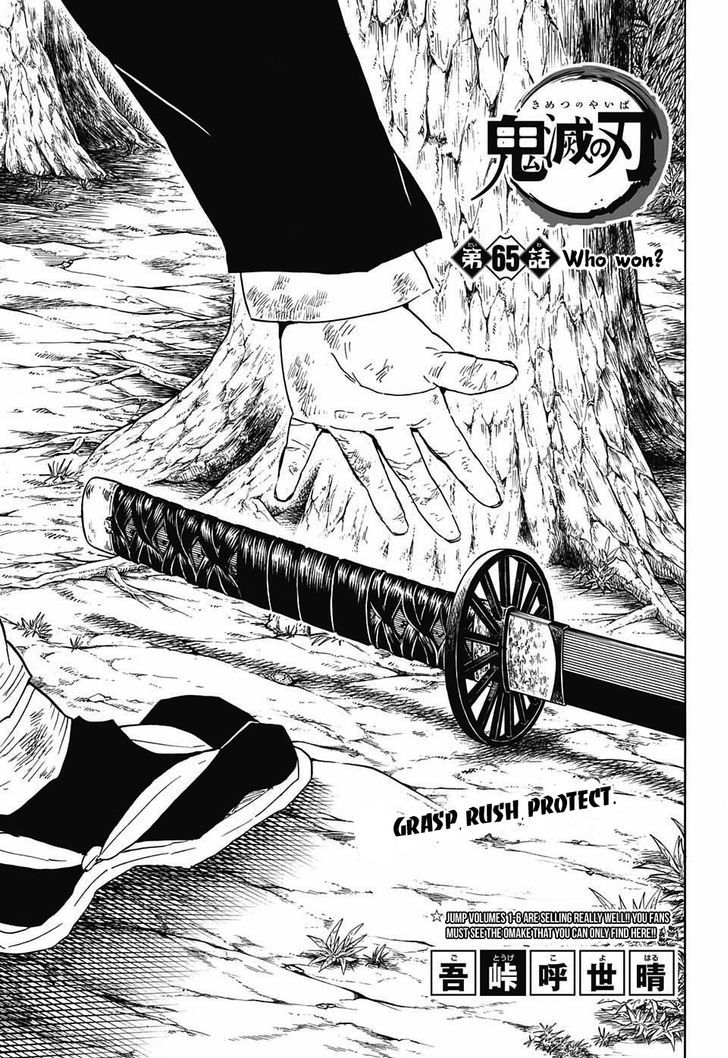 Kimetsu no Yaiba Chapter 65 page 1 - Chapter 65: Whose Victory?