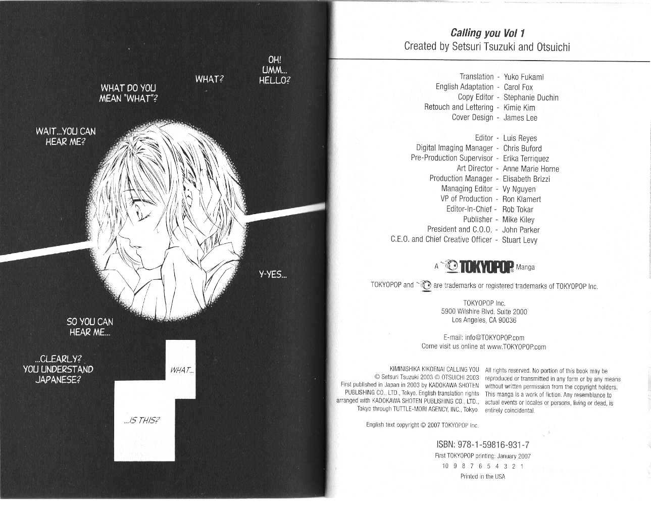 Kimi ni Shika Kikoenai (TSUZUKI Setsuri) Chapter 1 page 5 - Chapter 1 : [Includes chapters 1-4 & 0]