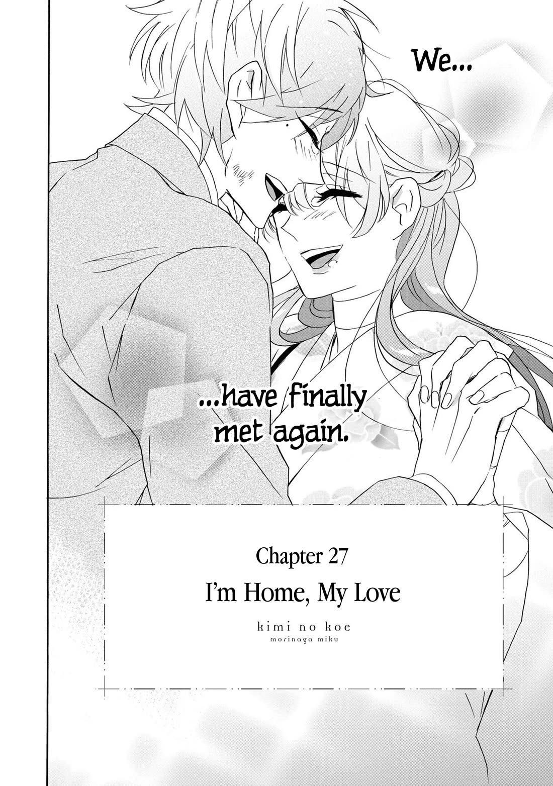 Kimi no Koe Chapter 27 page 27 - Chapter 27: I'm Home, My Love