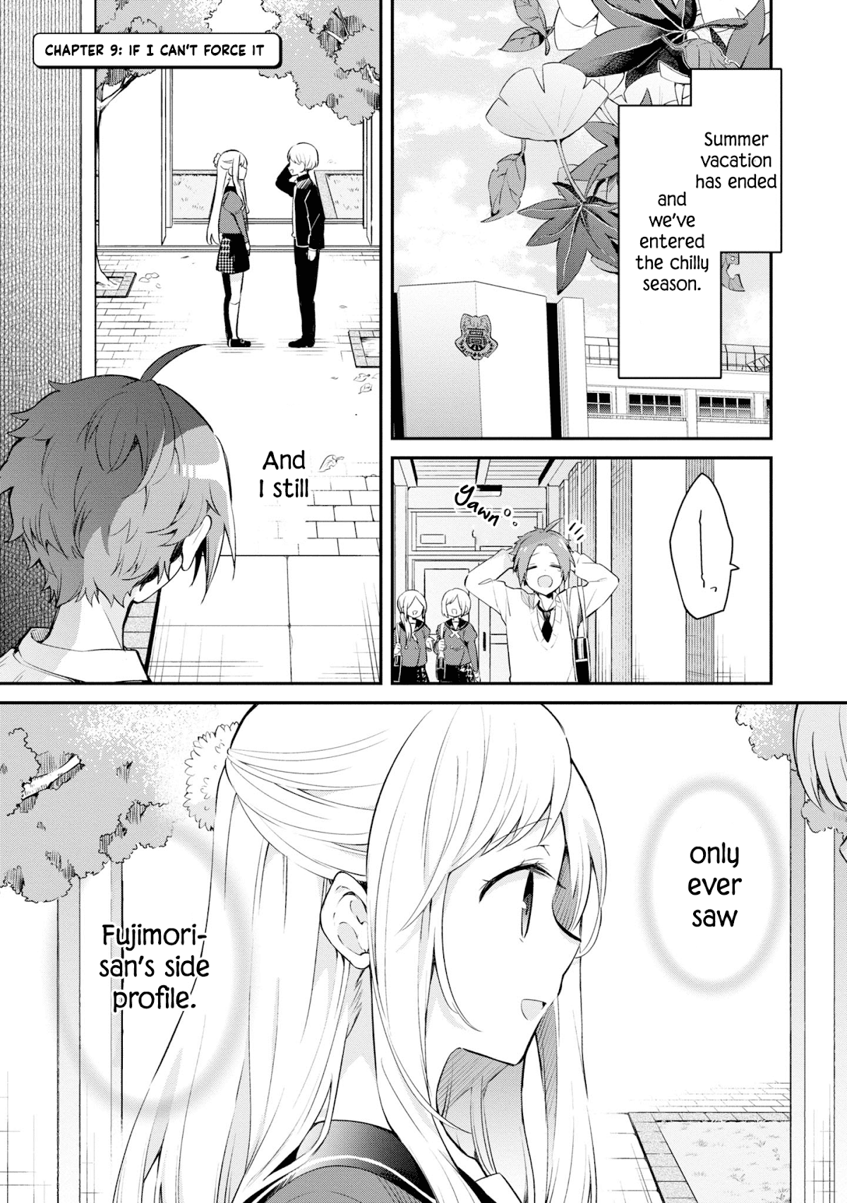 Kimi no Yokogao shika Mirenai Chapter 9 page 1 - Chapter 9: I Can't Force It