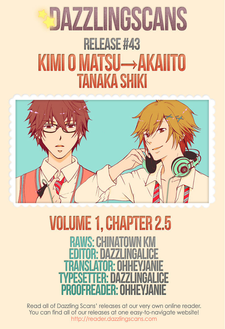 Kimi o Matsu -> Akaiito Chapter 2.5 page 1 - Chapter 2.5