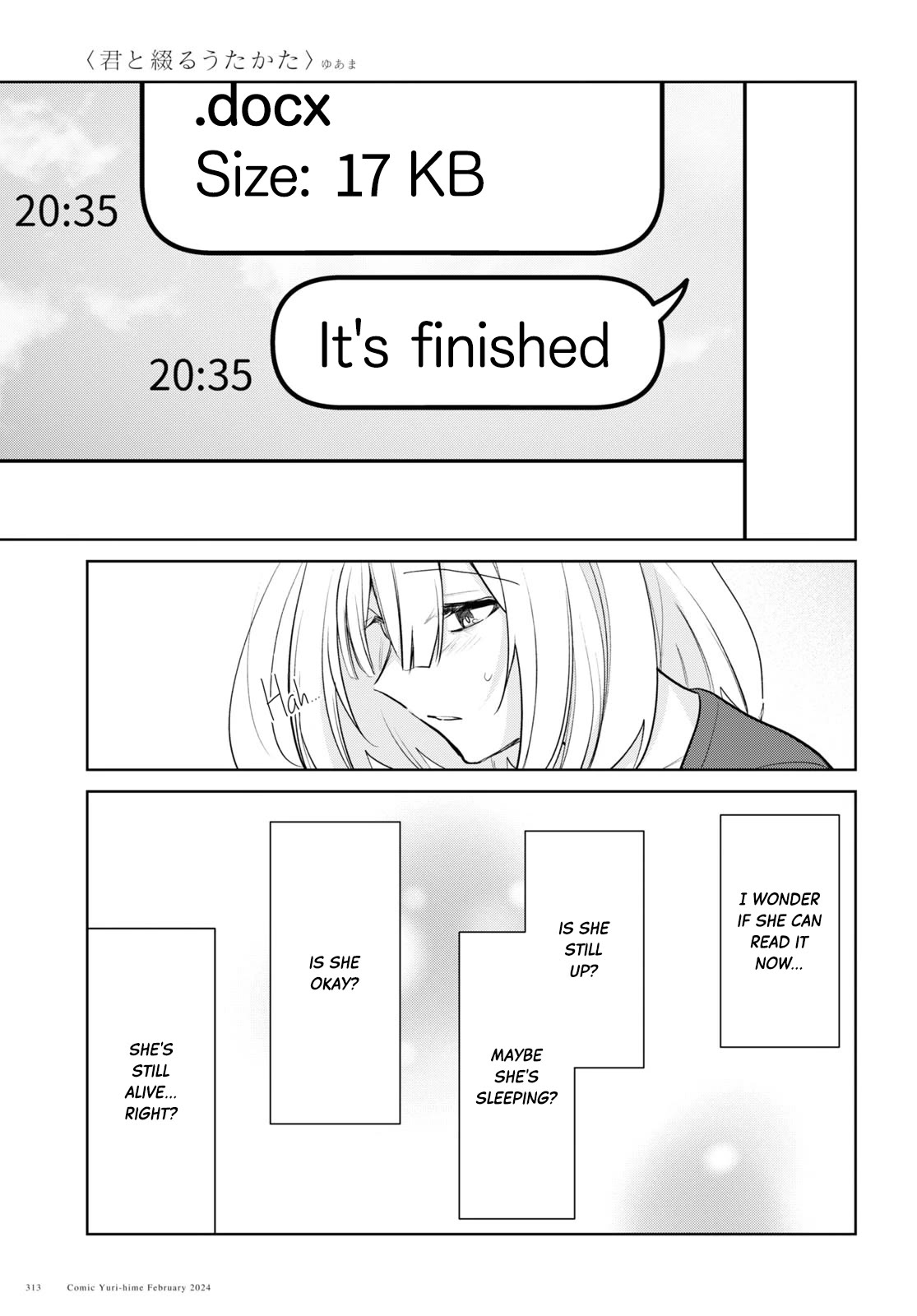 Kimi to Tsuzuru Utakata Chapter 31 page 36 - Chapter 31: To Kaori
