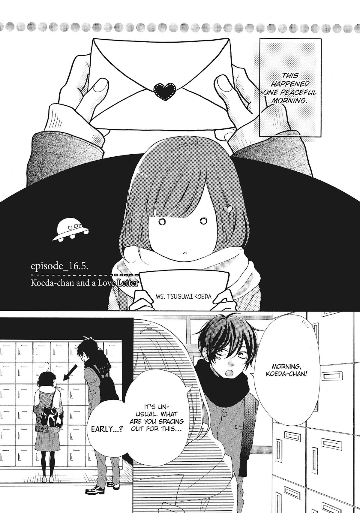 Kimi wa Kawaii Onnanoko Chapter 16.5 page 1 - Chapter 16.5: Koeda-chan and a Love Letter