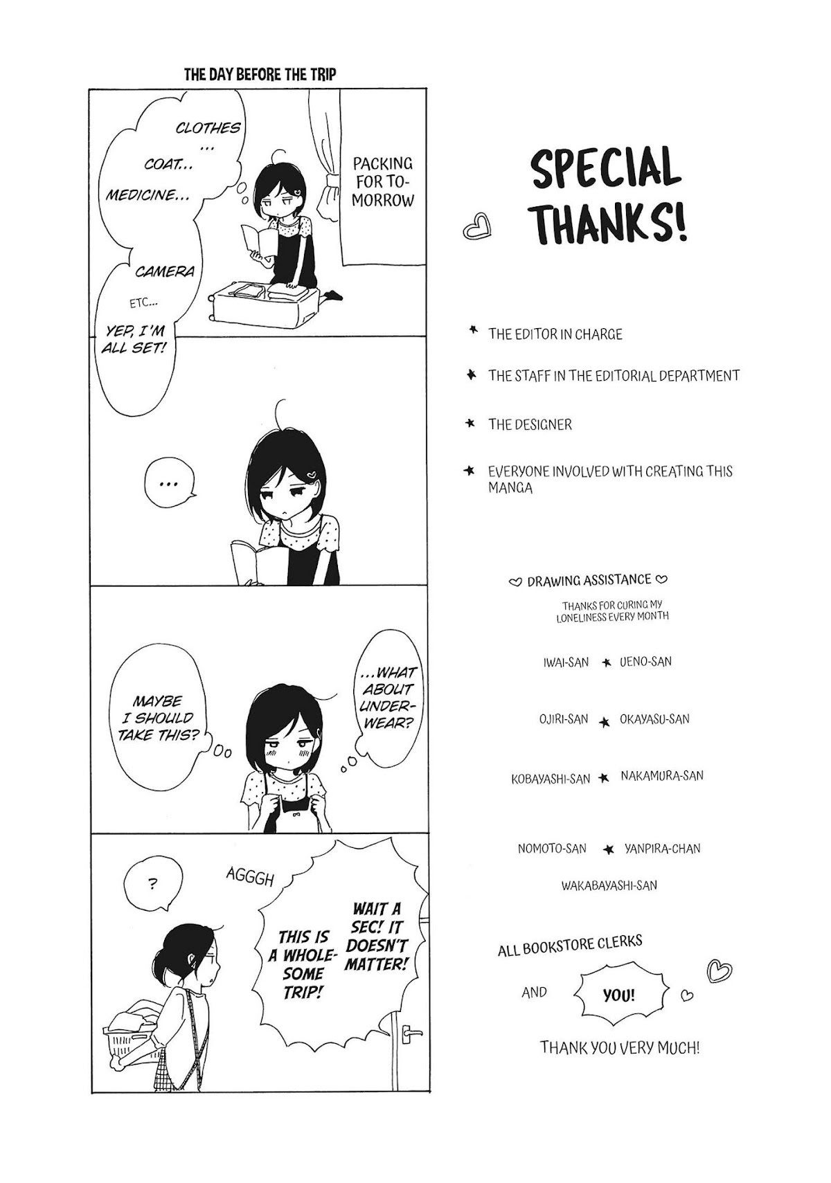 Kimi wa Kawaii Onnanoko Chapter 32.6 page 1 - Chapter 32.6: The Day Before The Trip + Ichinohe Newsletter