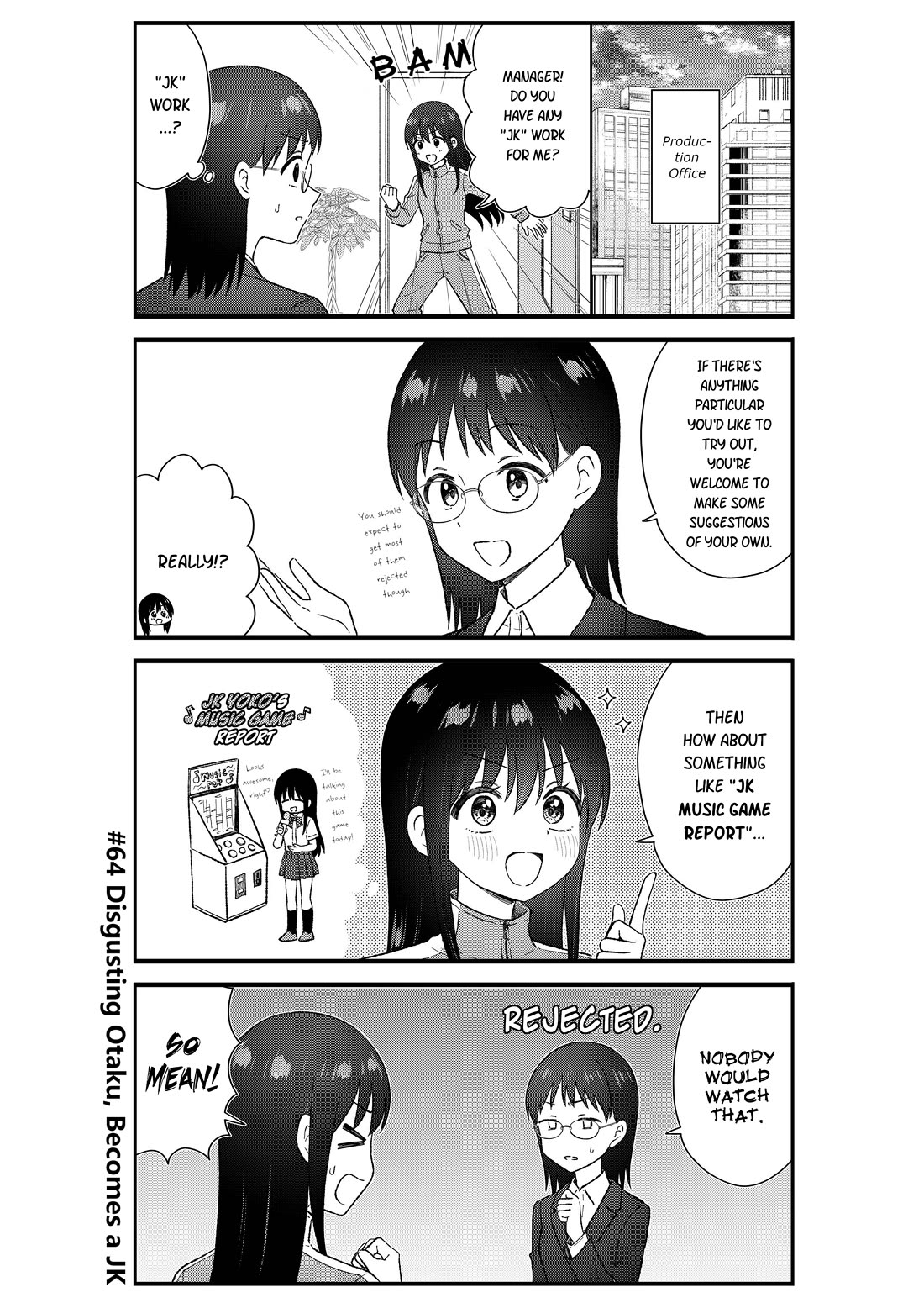 KimoOta, Idol Yarutteyo Chapter 64 page 5 - Chapter 64: Disgusting Otaku, Becomes a JK