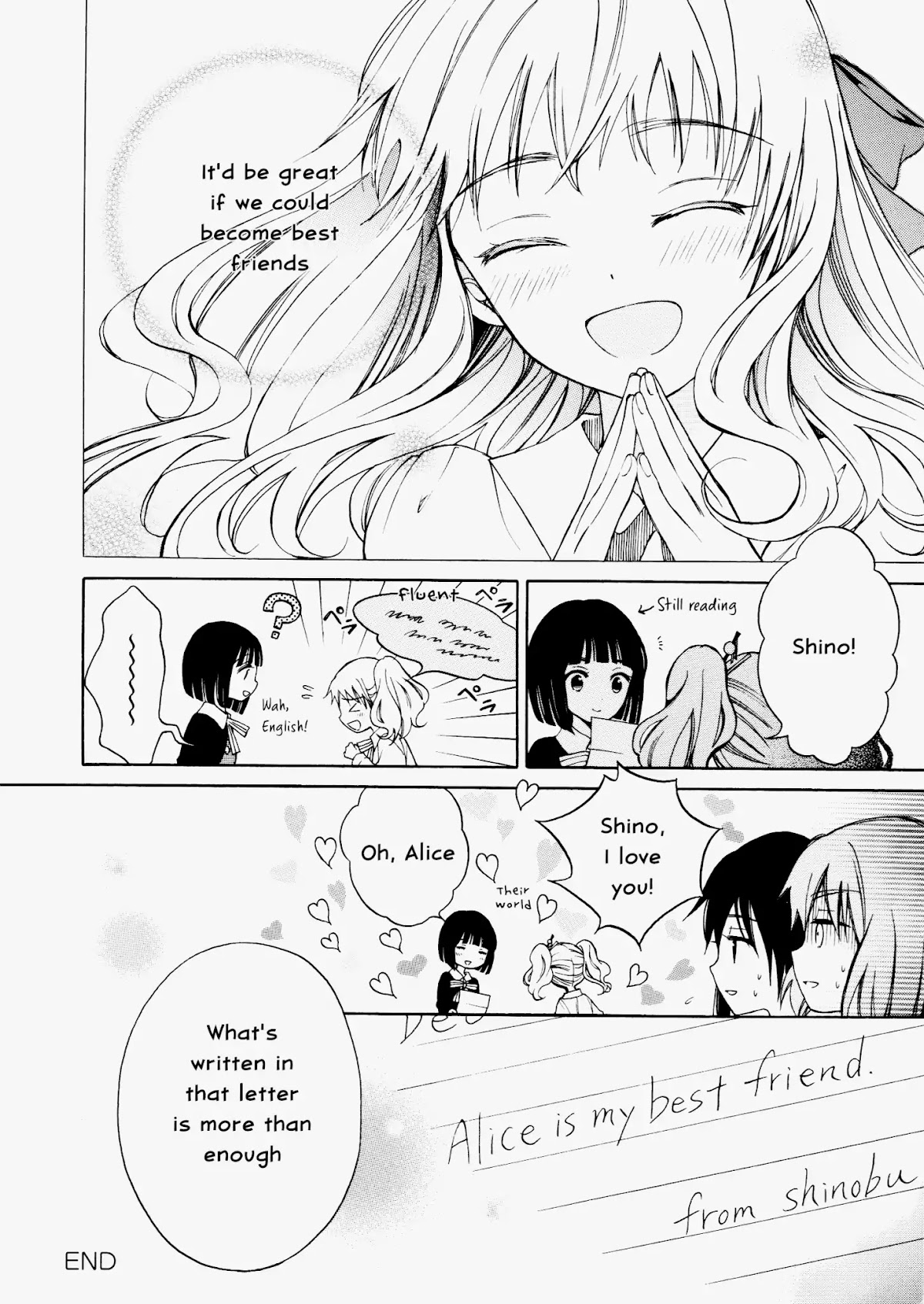 Kin-iro Mosaic Anthology Comic I Chapter 2 page 10 - Chapter 2: "To Miss Shinobu; Dear Alice"