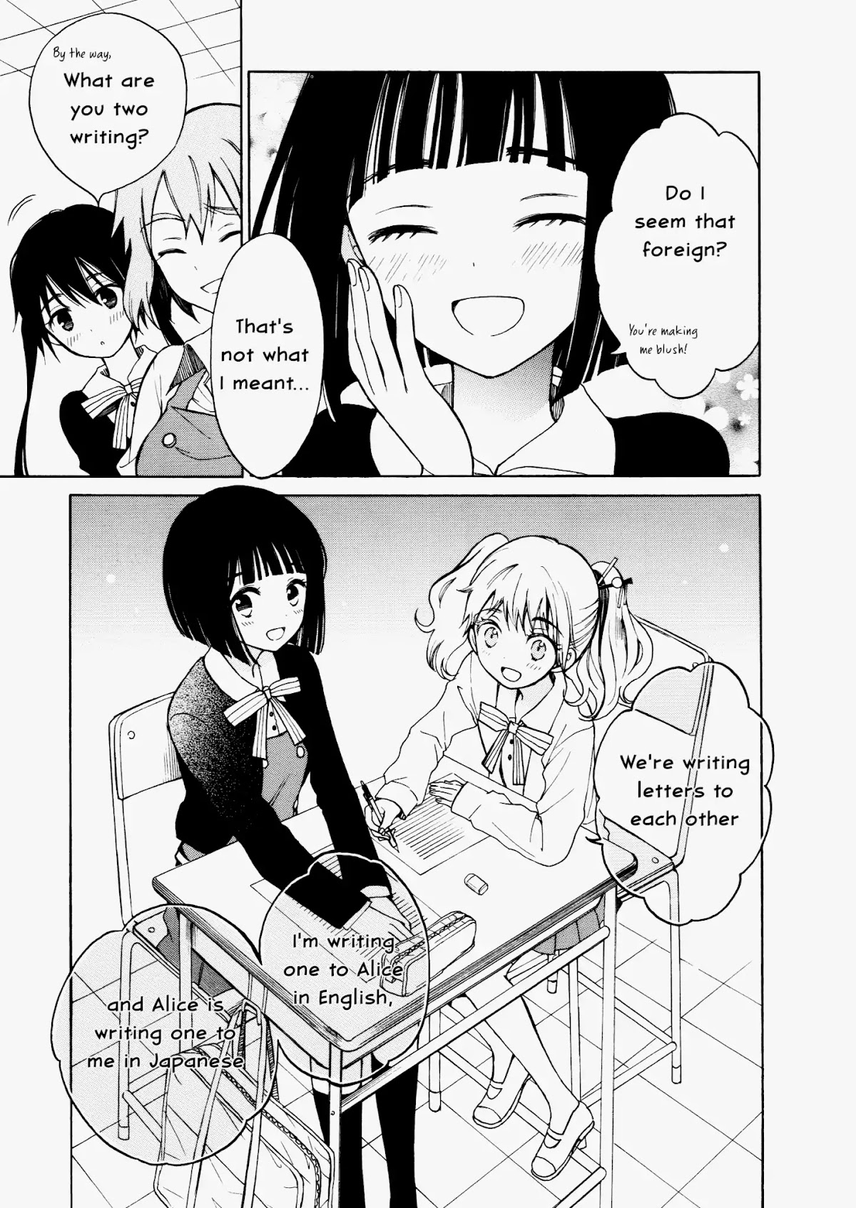 Kin-iro Mosaic Anthology Comic I Chapter 2 page 7 - Chapter 2: "To Miss Shinobu; Dear Alice"