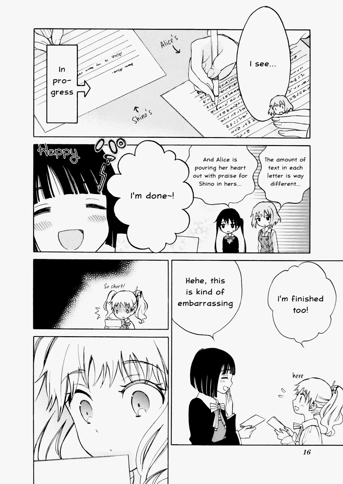 Kin-iro Mosaic Anthology Comic I Chapter 2 page 8 - Chapter 2: "To Miss Shinobu; Dear Alice"