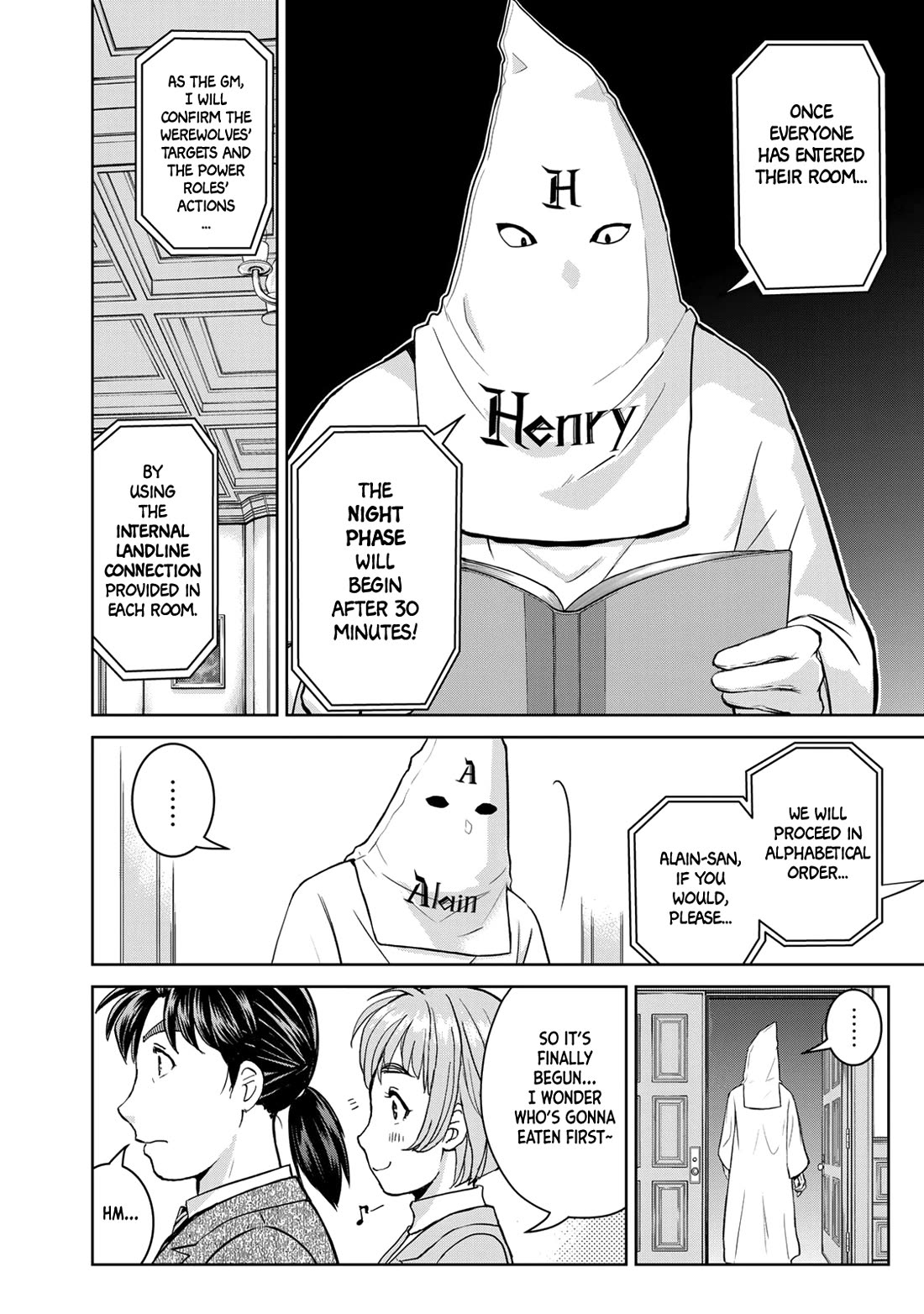 Kindaichi 37-sai no Jikenbo Chapter 99 page 5 - Chapter 99: Werewolf Game Murder Case (Part 3)