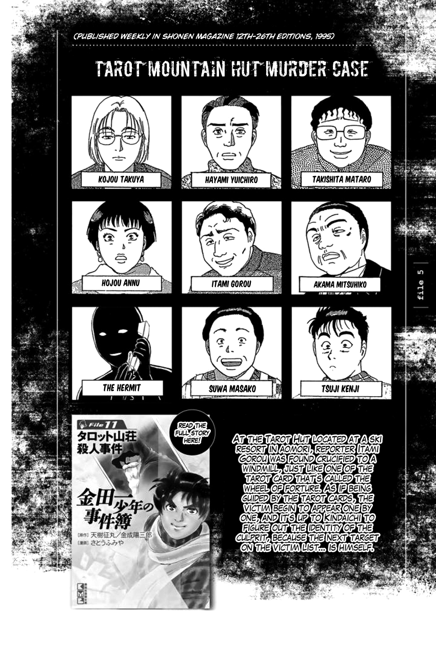 Kindaichi Shounen no Jikenbo Gaiden: Hannin-tachi no Jikenbo Chapter 18 page 4 - Chapter 18: Tarot Mountain Hut Murder Case (1)