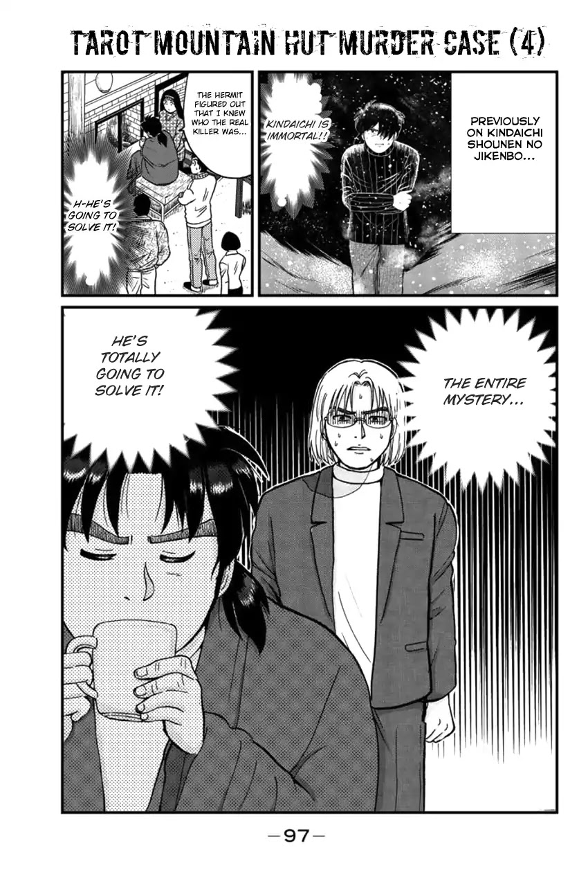 Kindaichi Shounen no Jikenbo Gaiden: Hannin-tachi no Jikenbo Chapter 21 page 4 - Chapter 21: Tarot Mountain Hut Murder Case (4)