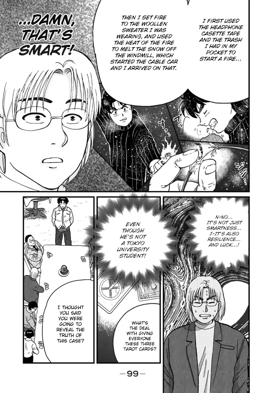 Kindaichi Shounen no Jikenbo Gaiden: Hannin-tachi no Jikenbo Chapter 21 page 6 - Chapter 21: Tarot Mountain Hut Murder Case (4)