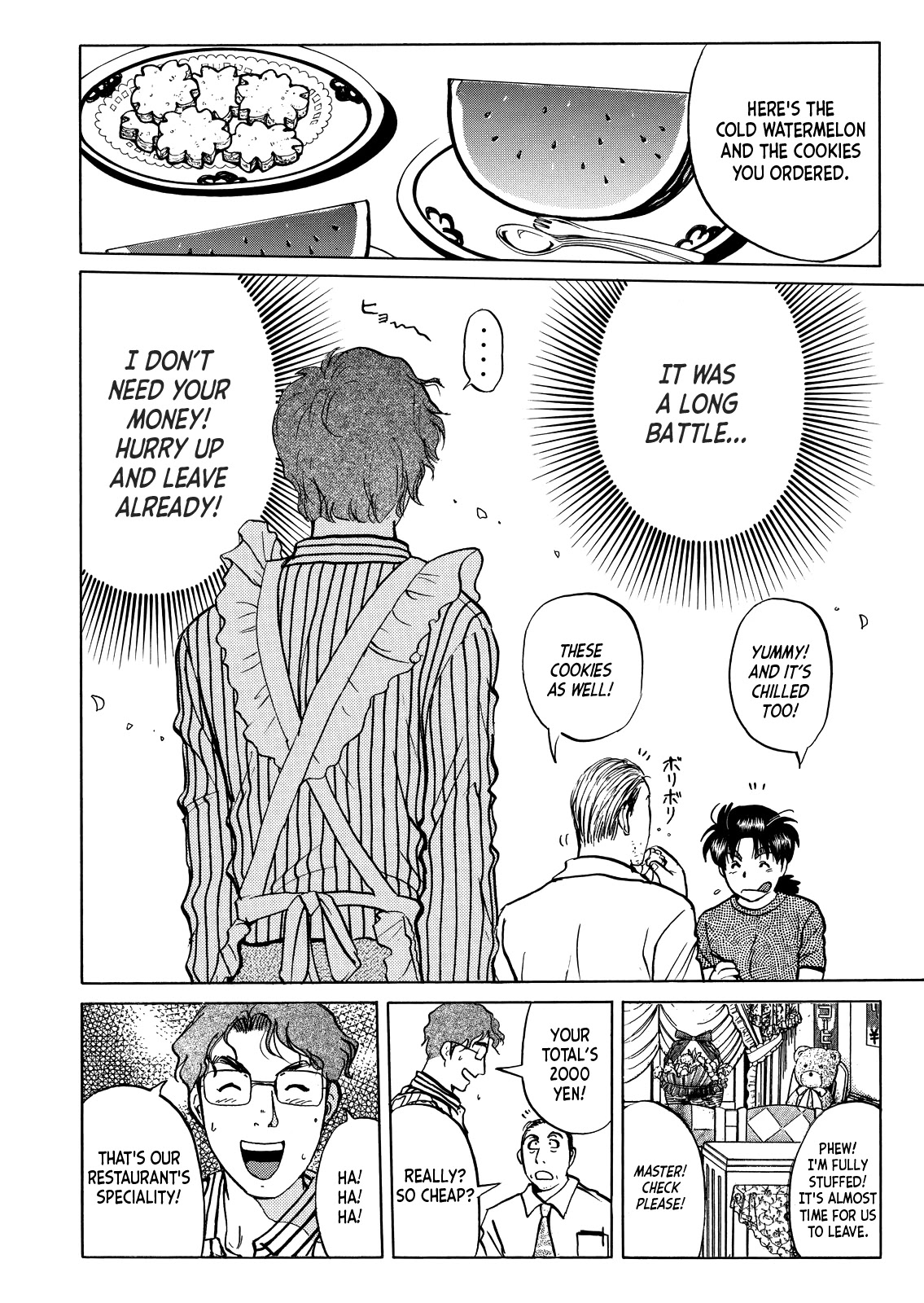 Kindaichi Shounen no Jikenbo - Tanpenshuu Chapter 4.8 page 21 - Vol.4 Chapter 8: Restaurant with Murderous Intent: Question Arc 2