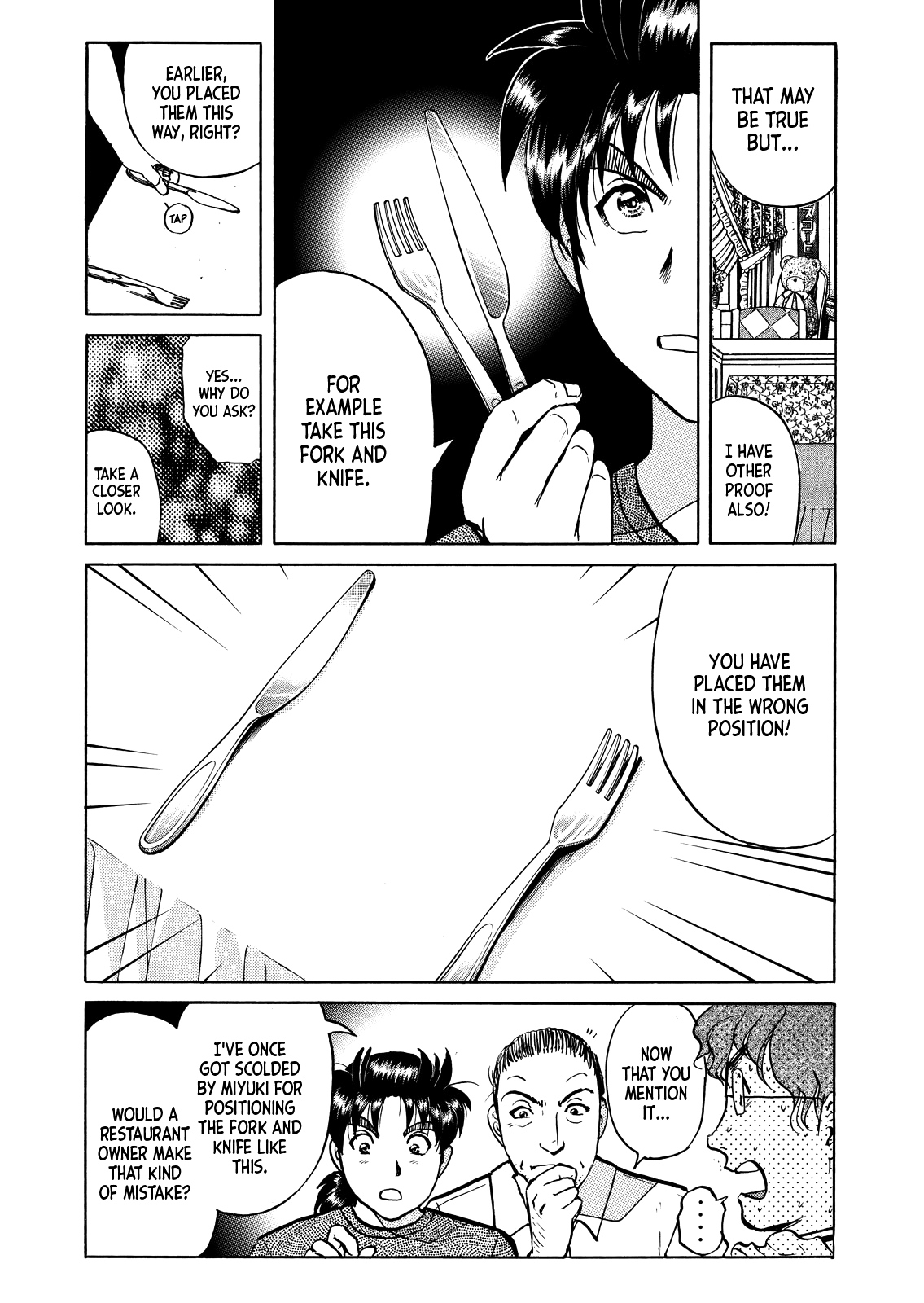Kindaichi Shounen no Jikenbo - Tanpenshuu Vol.4 Chapter 9 page 7 - Vol.4 Chapter 9: Restaurant with Murderous Intent: Answer Arc