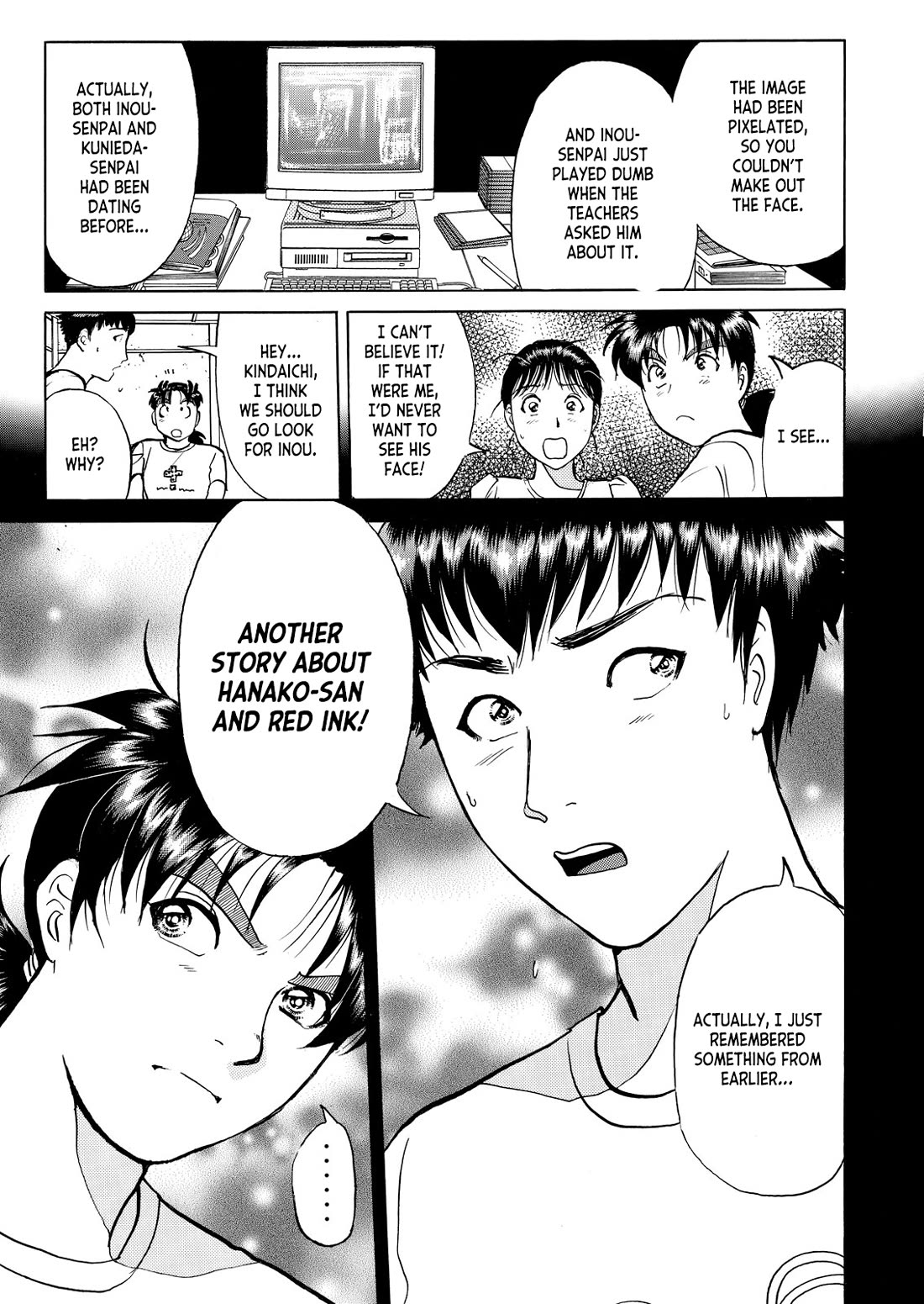 Kindaichi Shounen no Jikenbo - Tanpenshuu Chapter 5.5 page 9 - Vol.5 Chapter 5: Ghost School Murder Case: Question Arc 2