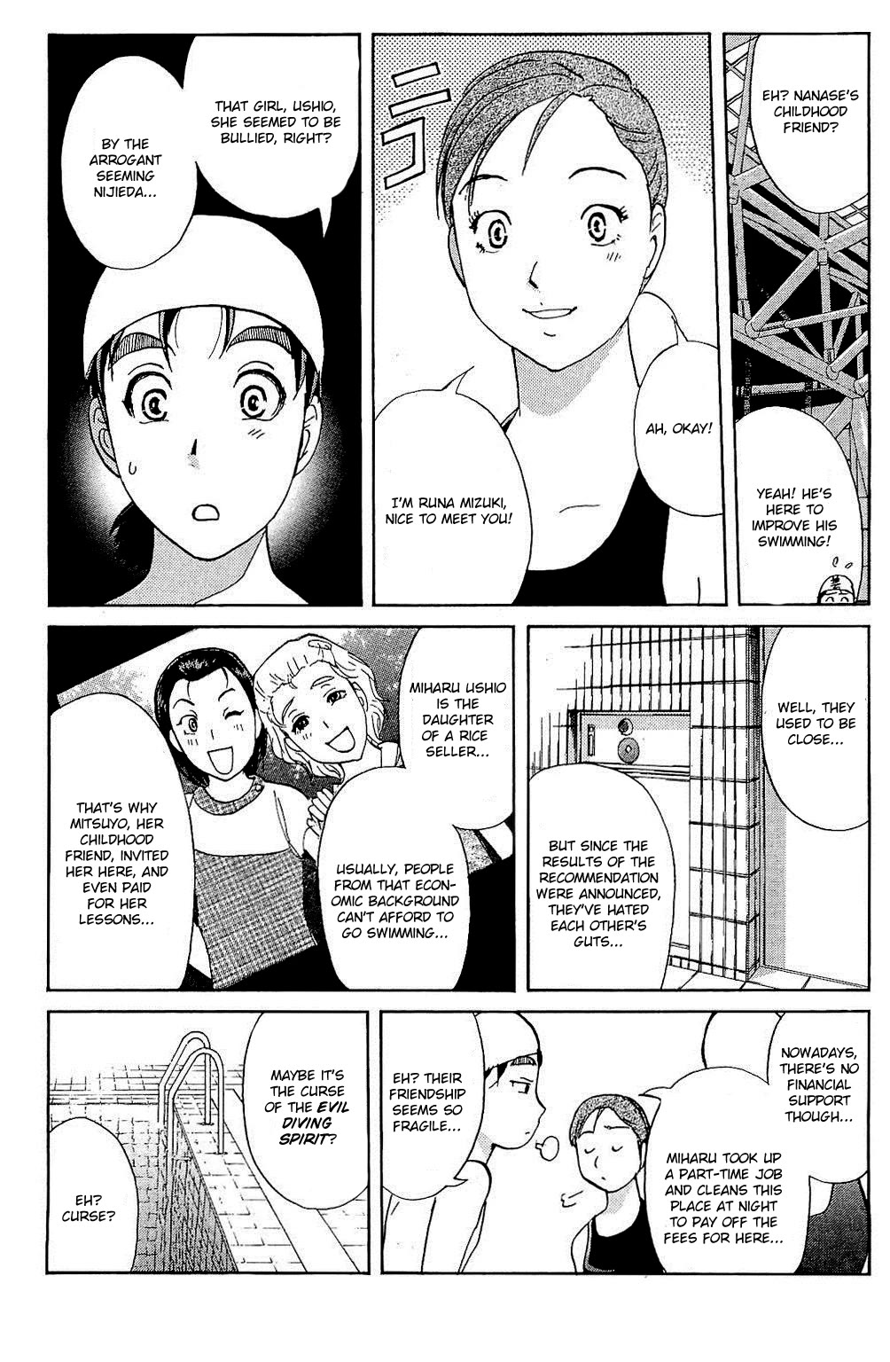 Kindaichi Shounen no Jikenbo: Vanpaia Densetsu Satsujin Jiken Chapter 82 page 14 - Chapter 82: The Evil Spirit of the Diving Pool