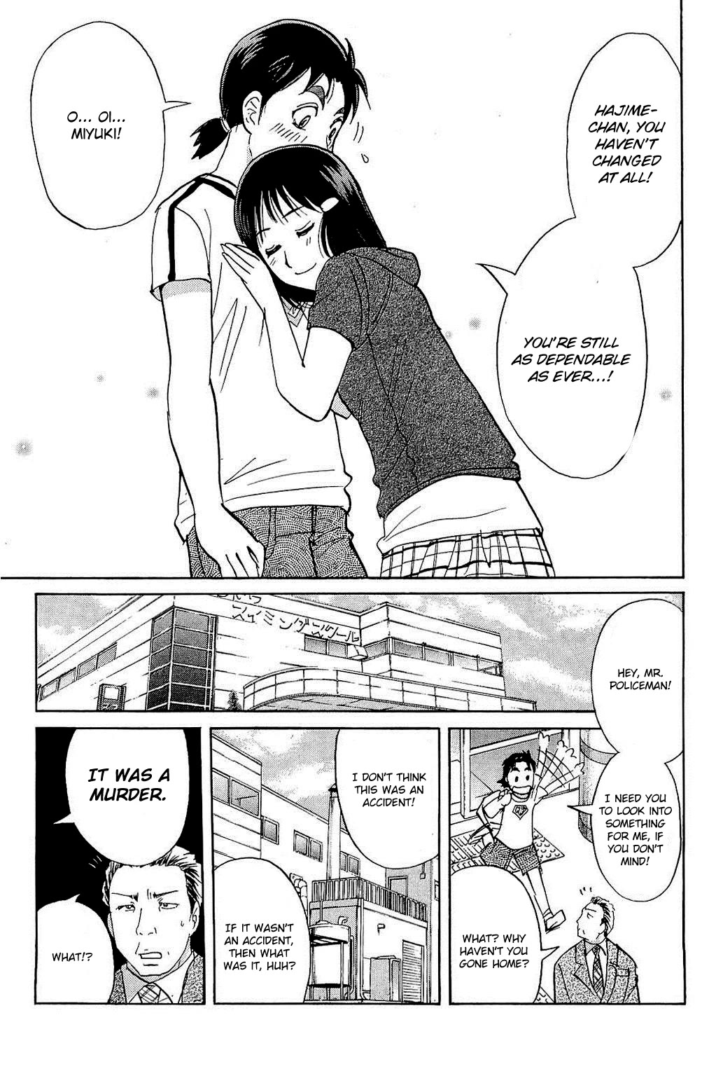 Kindaichi Shounen no Jikenbo: Vanpaia Densetsu Satsujin Jiken Chapter 82 page 28 - Chapter 82: The Evil Spirit of the Diving Pool