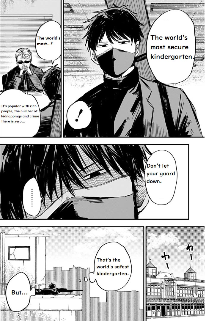 Kindergarten Wars Chapter 1 page 6 - Chapter 1: The handsome man with black hair