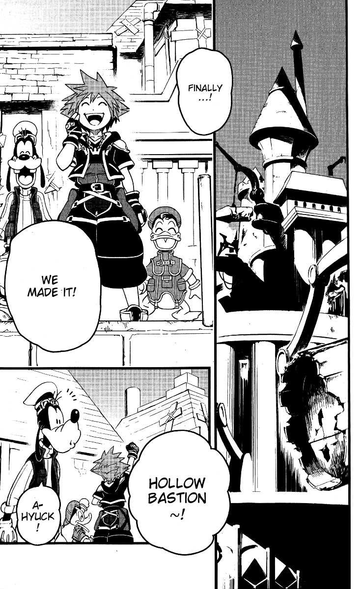 Kingdom Hearts II Chapter 39.2 page 4 - Chapter 39 v2 : Calm Before the Storm at Hollow Bastion!