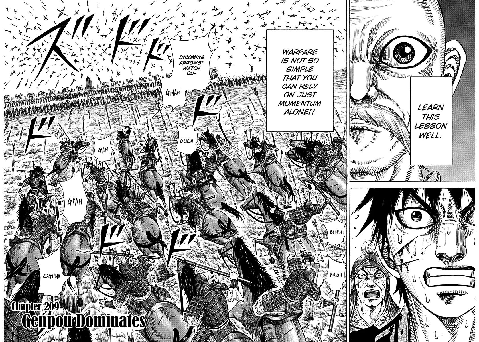 Kingdom manga, chapter 209, page 2 of 15
