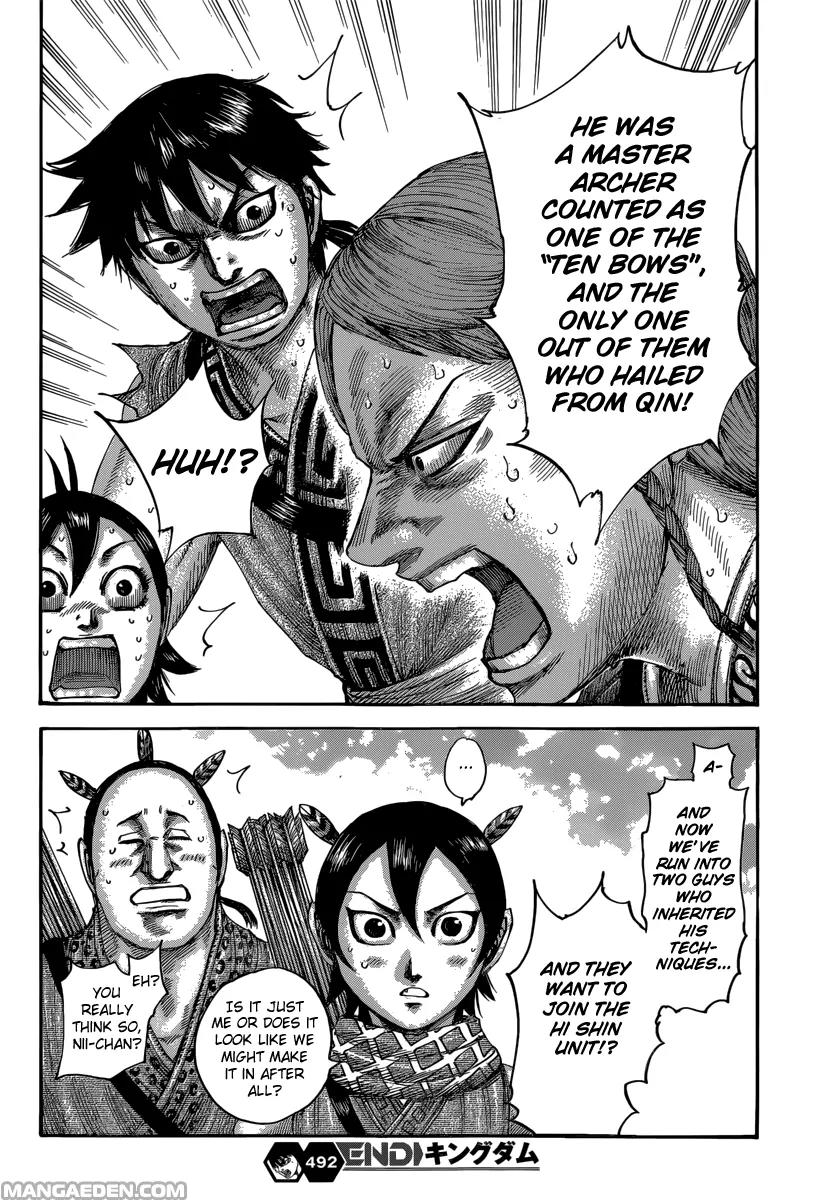 Kingdom manga, chapter 492, page 21 of 21