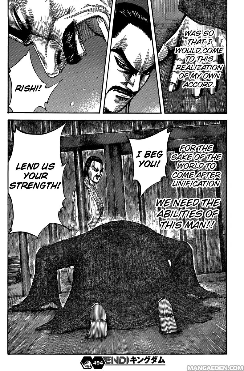 Kingdom manga, chapter 494, page 20 of 20