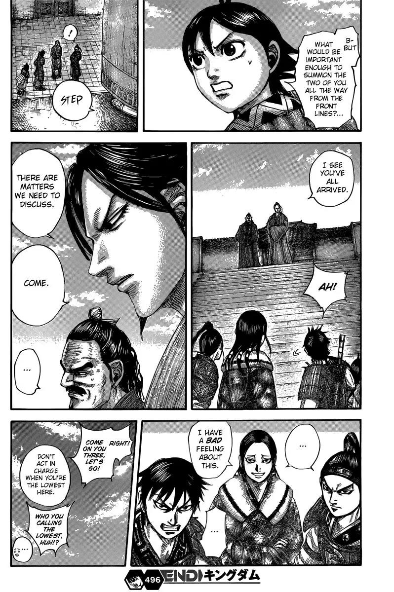 Kingdom manga, chapter 496, page 20 of 20