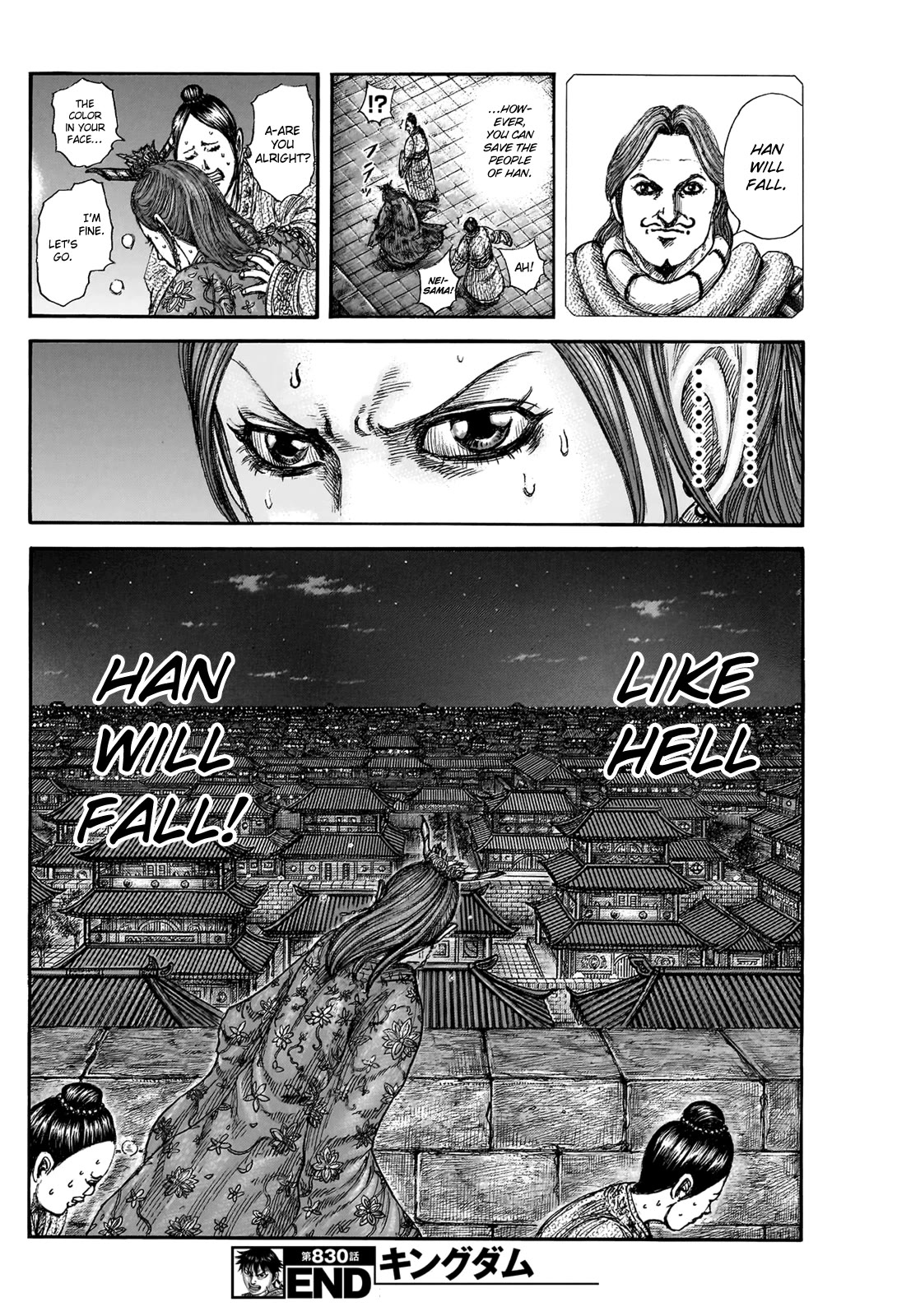 Kingdom manga, chapter 830, page 19 of 19