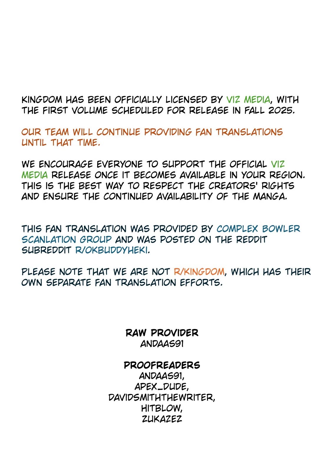 Kingdom Chapter 840 page 1 - Chapter 840
