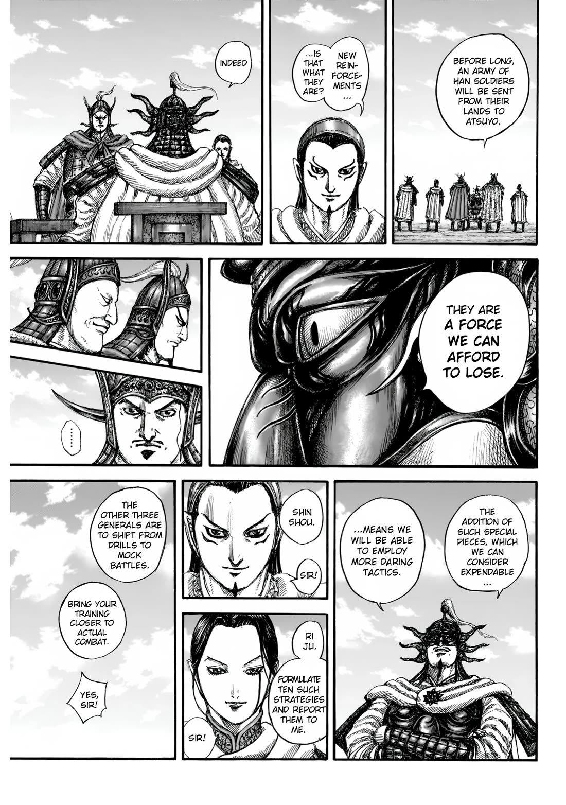 Kingdom manga, chapter 845, page 17 of 19