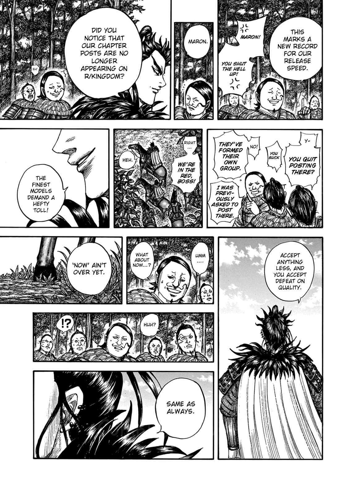 Kingdom manga, chapter 860, page 20 of 21