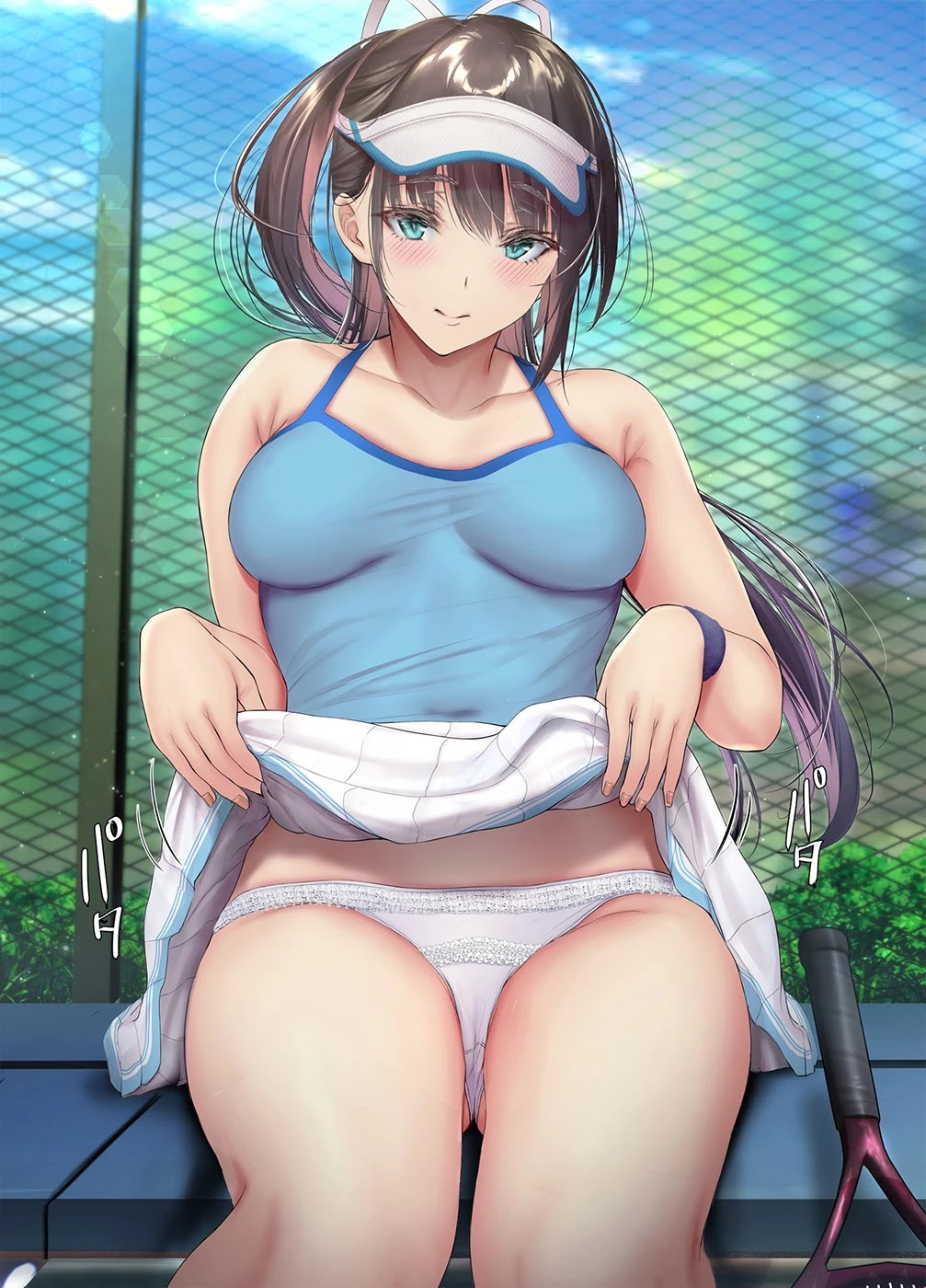 Kininaru Danshi ni ○○ suru On'nanoko. Chapter 50 page 2 - Chapter 50: A tennis club senpai who, while the boy she's interested in is picking up the ball, started fanning her skort to catch his eye as he walked past.