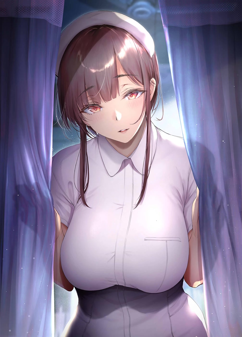 Kininaru Danshi ni ○○ suru On'nanoko. Chapter 52 page 2 - Chapter 52: A nurse who diligently checks on the patient she's interested in at night and takes care of him in various ways.