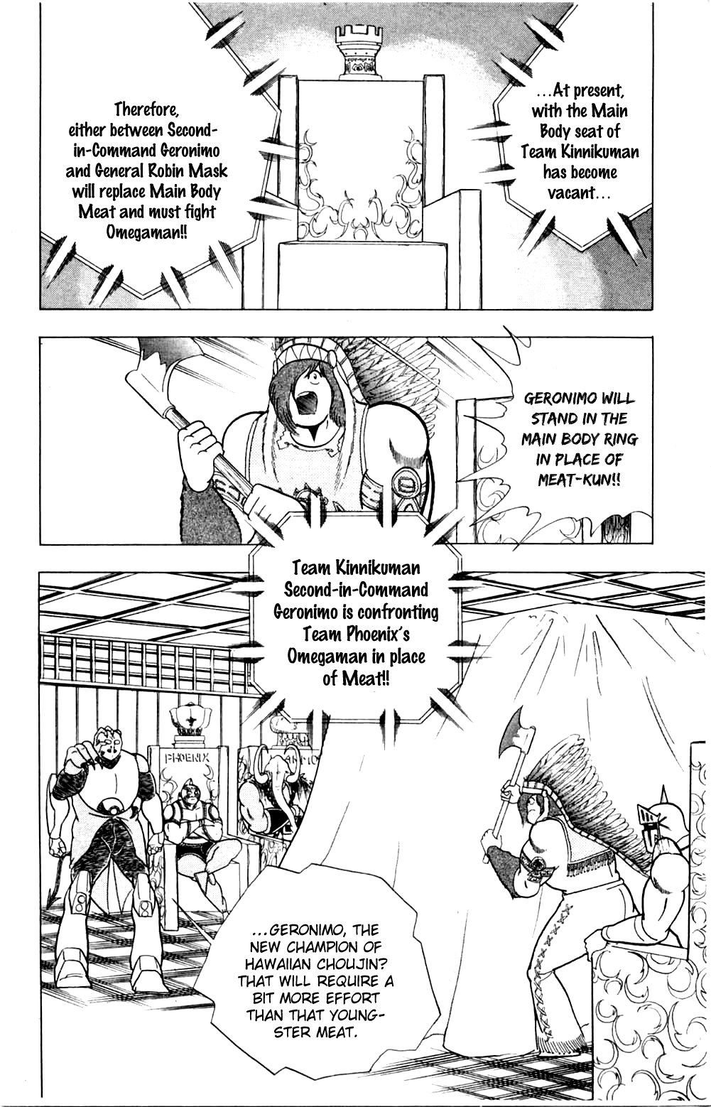 Kinnikuman Chapter 356.2 page 13 - Chapter 356 v2 : Scramble for the Kinniku Throne 83: The Enigmatic Choujin Hunter!!