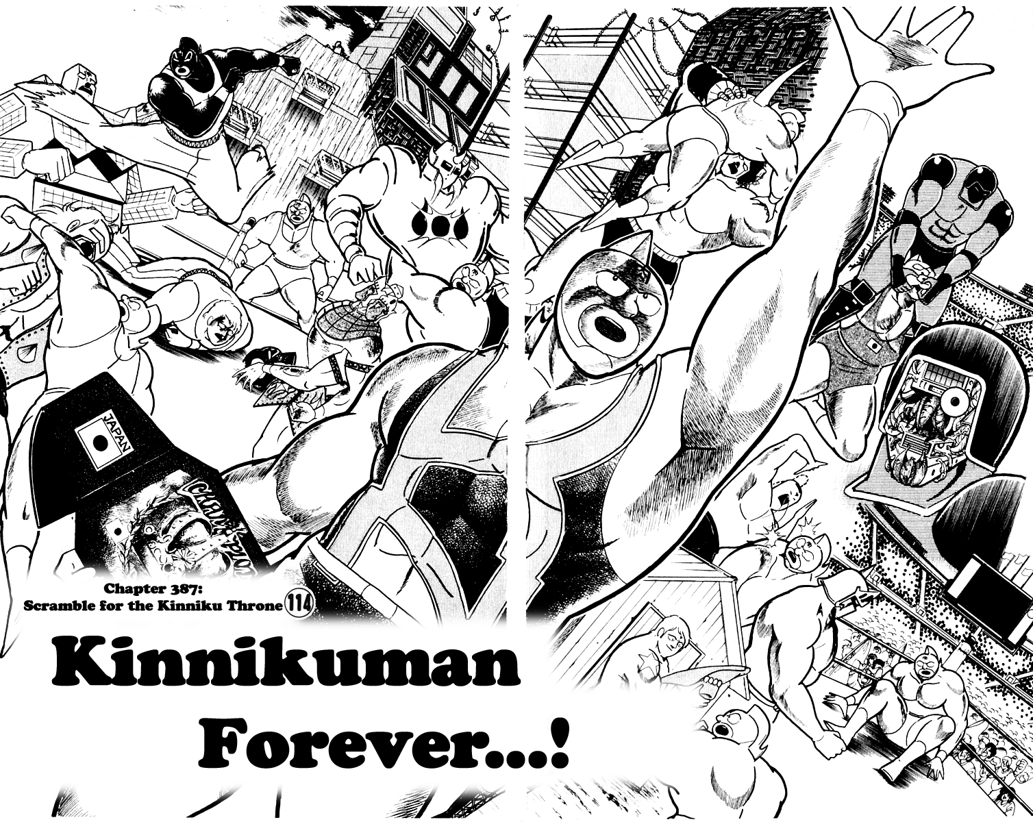 Kinnikuman Chapter 387.2 page 2 - Chapter 387 v2 : Scramble for the Kinniku Throne 114: Kinnikuman Forever...!