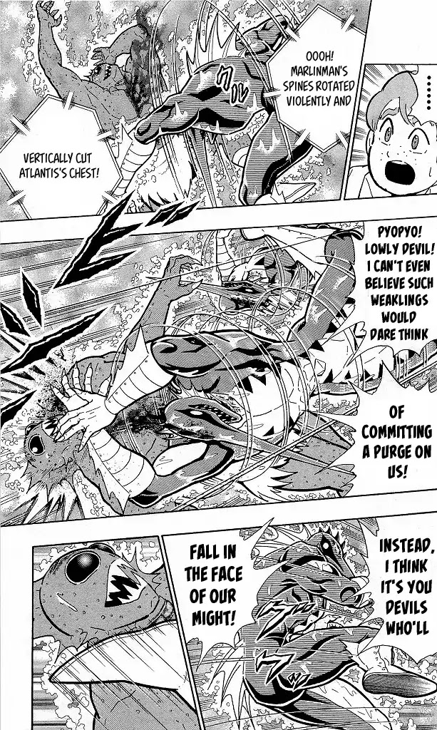 Kinnikuman Chapter 412 page 13 - Chapter 412: Underwater Battle! Life or Death Battle in the River Thames!
