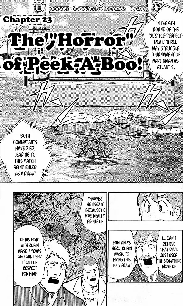 Kinnikuman Chapter 414 page 1 - Chapter 414: The "Horror" of Peek-a-Boo!