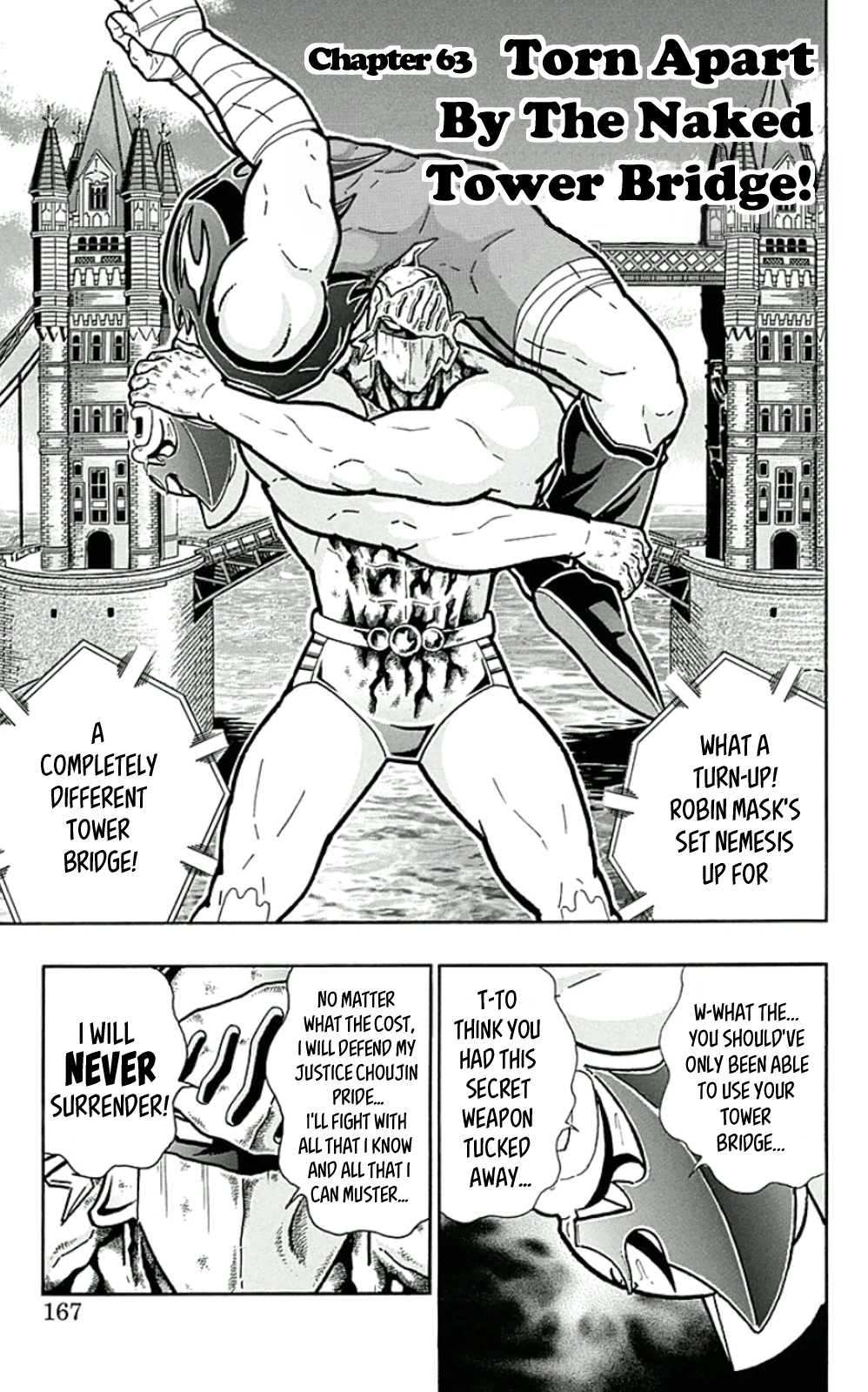 Kinnikuman Chapter 454 page 1 - Chapter 454: Torn Apart By The Naked Tower Bridge!