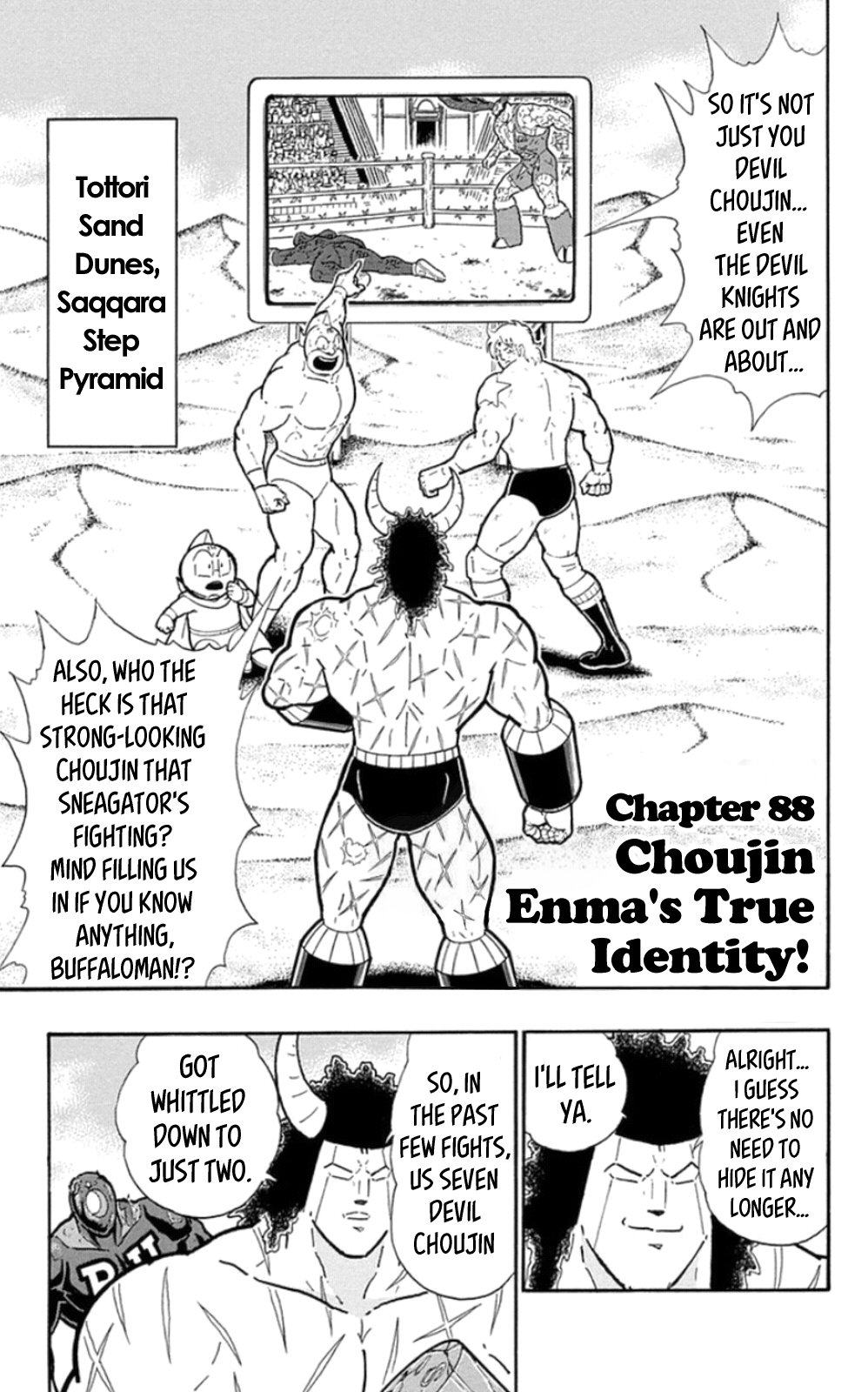 Kinnikuman Chapter 479 page 1 - Chapter 479: Choujin Enma's True Identity!