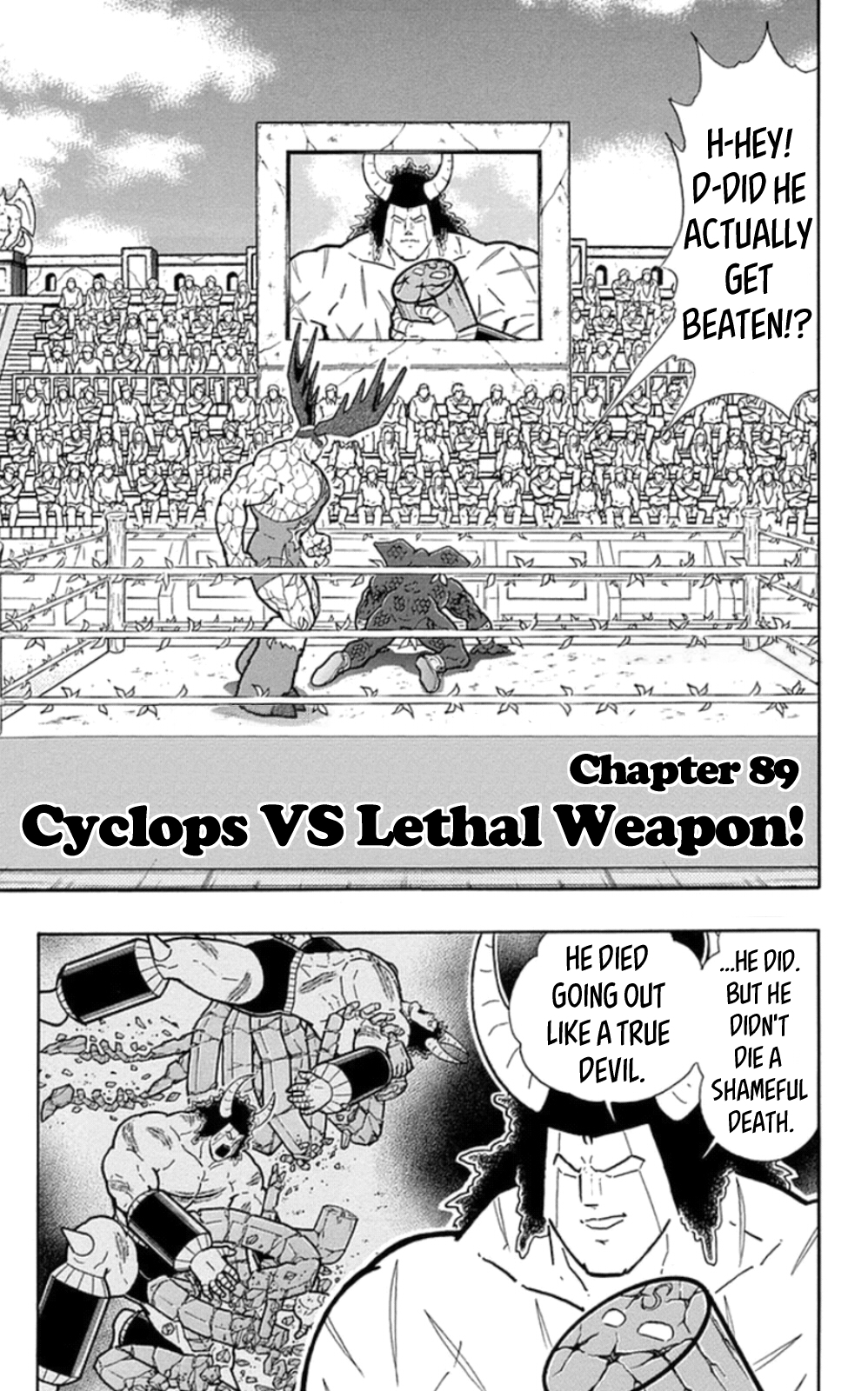 Kinnikuman Chapter 480 page 1 - Chapter 480: Cyclops VS Lethal Weapon!