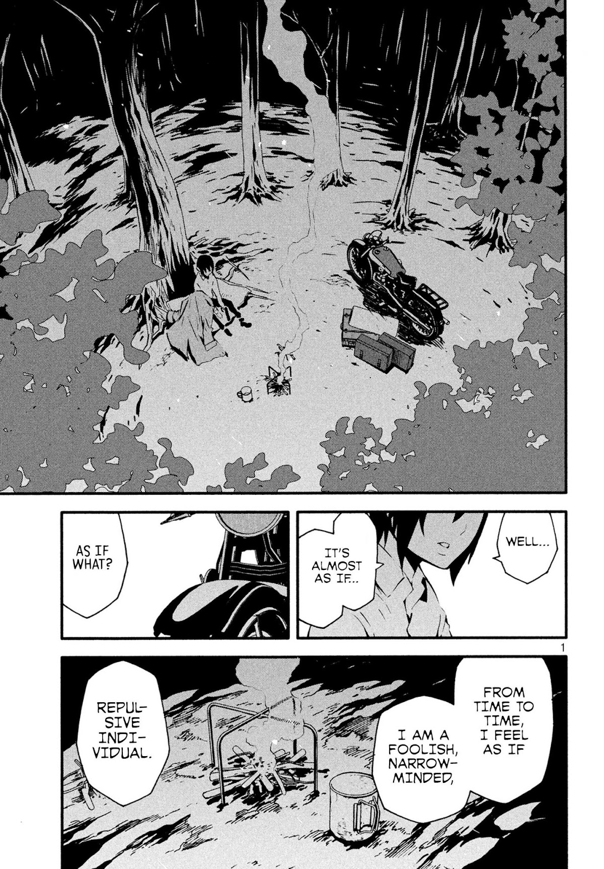 Kino's Journey (Shiomiya) Chapter 0 page 1 - Chapter 0: Prologue: In the Forest -Lost in the Forest-